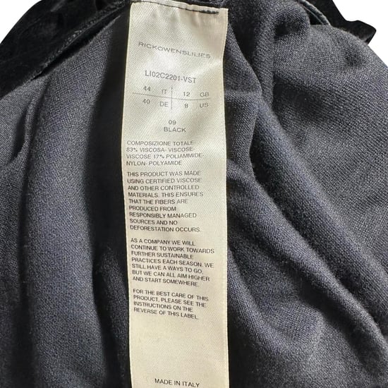 Rick Owens Em Oversized Top aus schwarzem Samt - Image 6
