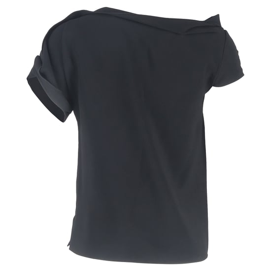 Roland Mouret Bluse mit asymmetrischem U-Boot-Ausschnitt aus schwarzem Polyester - Image 3