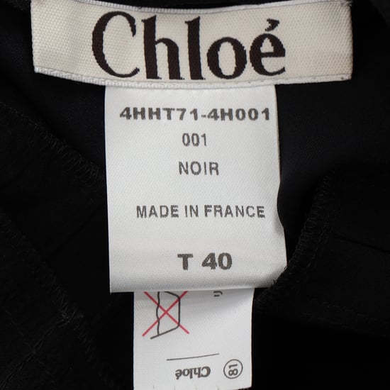 Chloé plissierte, transparente Langarmbluse aus schwarzer Seide - Image 4