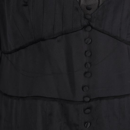 Chloé plissierte, transparente Langarmbluse aus schwarzer Seide - Image 6