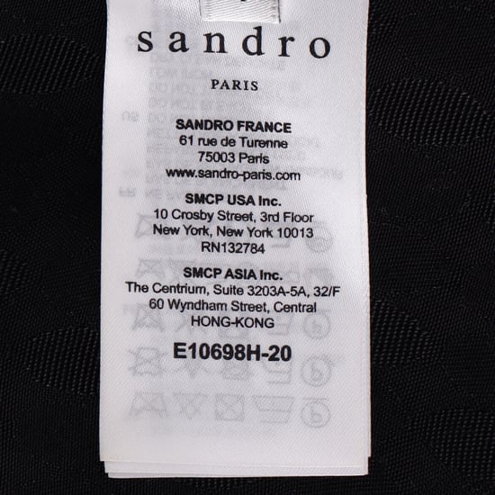 Sandro Paris Bluse mit Spitzendetails aus schwarzem Polyester - Image 5