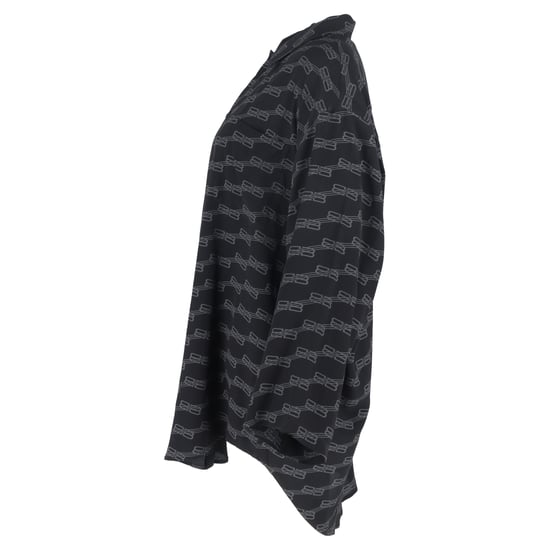 Balenciaga BB-Logo Langarmshirt aus schwarzer Seide - Image 2
