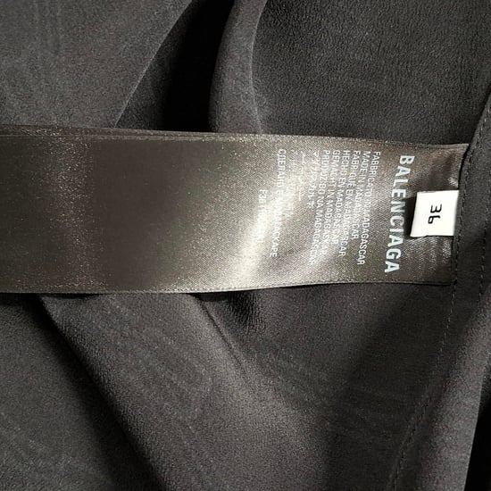 Balenciaga BB-Logo Langarmshirt aus schwarzer Seide - Image 4