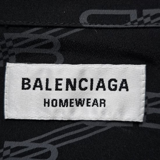 Balenciaga BB-Logo Langarmshirt aus schwarzer Seide - Image 5