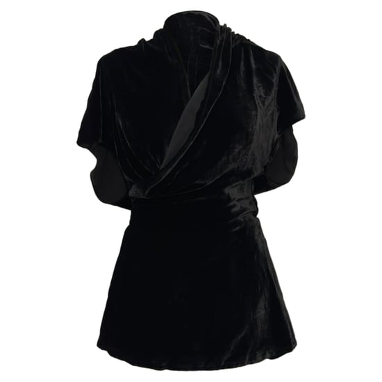 Rick Owens Wickelbluse aus schwarzem Samt - Image 1