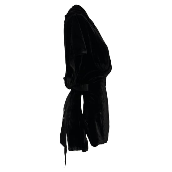 Rick Owens Wickelbluse aus schwarzem Samt - Image 2