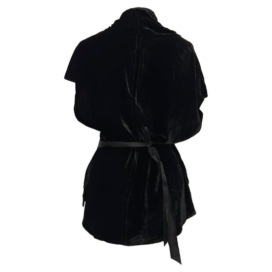 Rick Owens Wickelbluse aus schwarzem Samt - Image 3