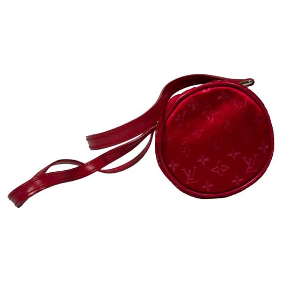 Louis Vuitton Mini Papillon Barrel Schultertasche aus rotem Satin - Image 4