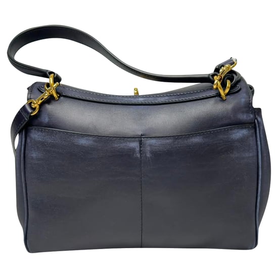 Balenciaga Rodeo kleine Schultertasche aus marineblauem Leder - Image 3