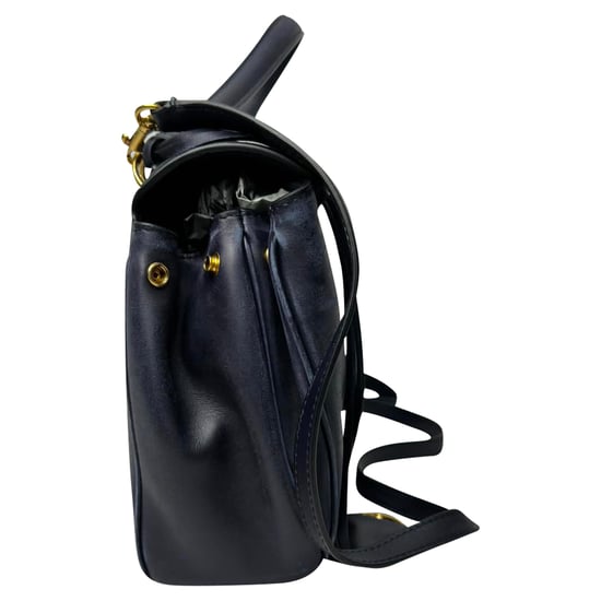 Balenciaga Rodeo kleine Schultertasche aus marineblauem Leder - Image 4