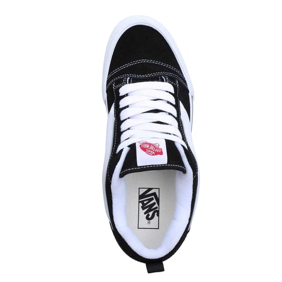 Vans - "Knu Skool" Wattiert Skater-Schuhe für Herren, Wildleder (Schwarz/Weiß) - Image 3
