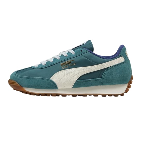 Puma - "Easy Rider" Vintage Sneaker für Herren, Leder, niedrig geschnitten (Smaragd/Weiß) - Image 2