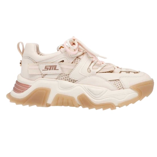 Steve Madden - "Kingdome" Sneaker für Damen, niedrig geschnitten (Cremefarbe/Roségold) - Image 1