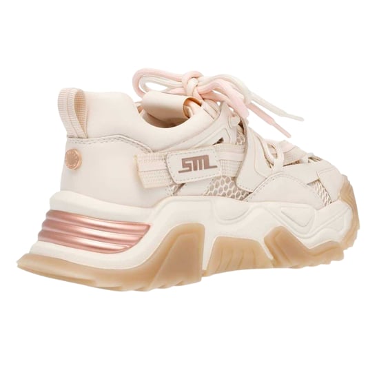 Steve Madden - "Kingdome" Sneaker für Damen, niedrig geschnitten (Cremefarbe/Roségold) - Image 4