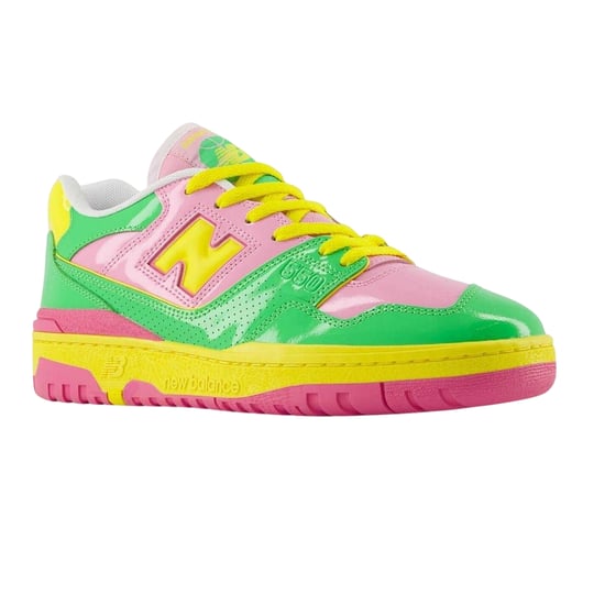 New Balance - "550" Neon Sneaker für Damen, Leder (Grün/Pink/Gelb) - Image 4
