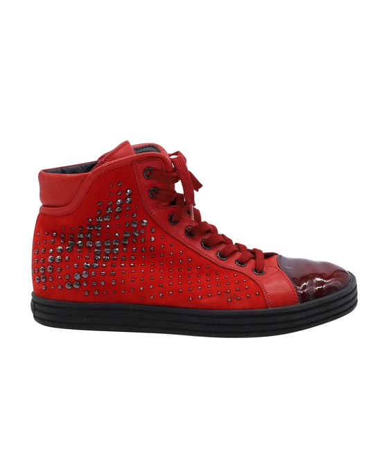 Hogan Rebel High Top Sneakers aus rotem Wildleder - Image 1