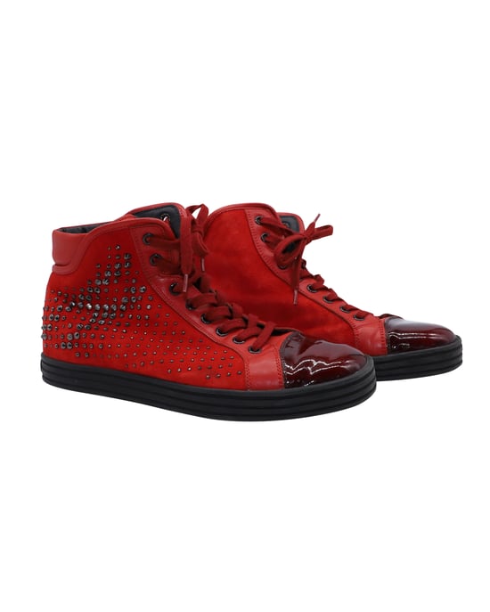Hogan Rebel High Top Sneakers aus rotem Wildleder - Image 4