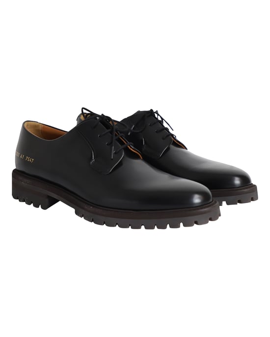 Common Projects Derby-Schuhe aus schwarzem Leder - Image 3