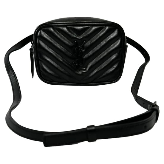 Saint Laurent Lou Gürteltasche aus schwarzem Kalbsleder - Image 1