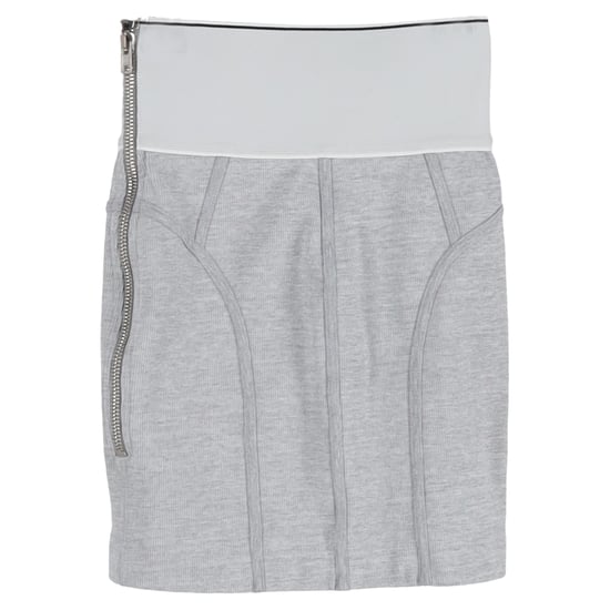 Alexander Wang Logo-Minirock mit elastischem Bund aus grauer Baumwolle - Image 2