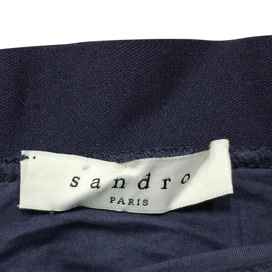 Sandro Mini-A-Linienrock mit Mesh-Akzenten in Marineblau aus Polyester - Image 3
