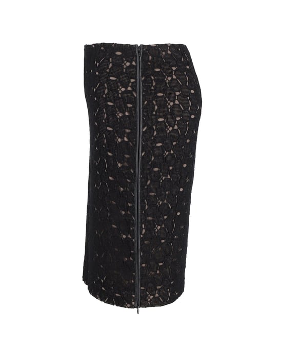 Diane von Furstenberg Bleistiftrock aus Kleeblattspitze in Schwarz (Polyester) - Image 2