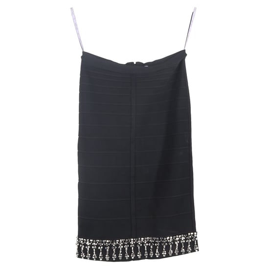 Herve Leger Rock mit verziertem Saum, knielang, aus schwarzem Viskose - Image 1