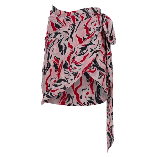 Isabel Marant Wickelrock mit Print aus rosa Seide - Image 1