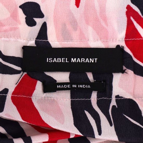 Isabel Marant Wickelrock mit Print aus rosa Seide - Image 4