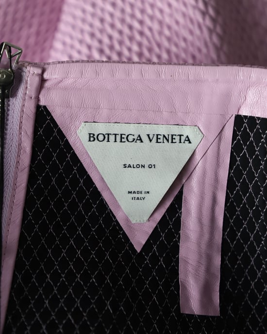 Bottega Veneta Stepprock aus Leder - Rosa - Image 4