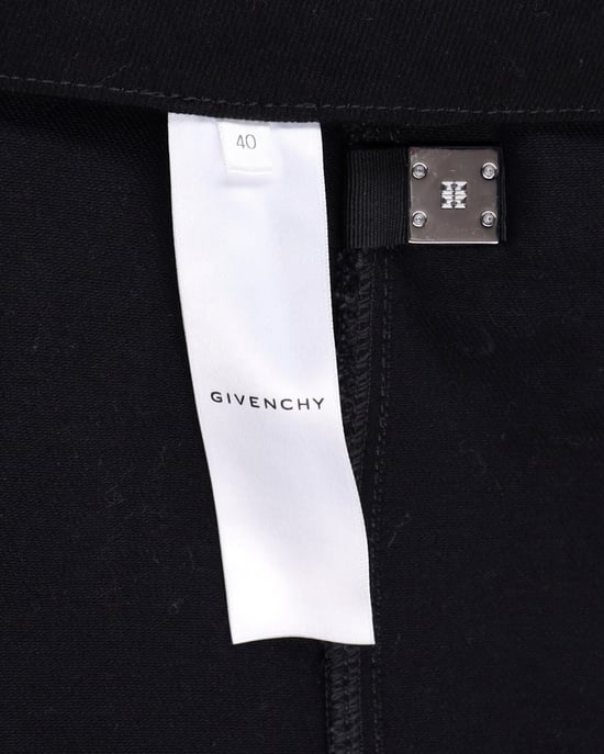 Givenchy – Minirock mit Einsätzen und Vorhängeschloss-Detail aus schwarzer Baumwolle - Image 4