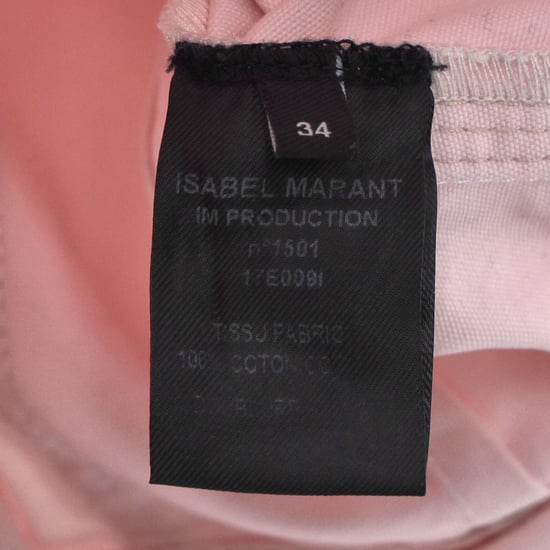 Isabel Marant Minirock mit Reißverschluss vorne aus rosa Baumwolle - Image 4