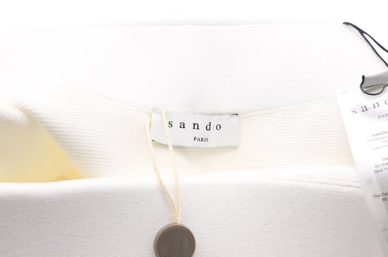 Sandro Paris Elanna Ponte Minirock aus weißer Viskose - Image 6