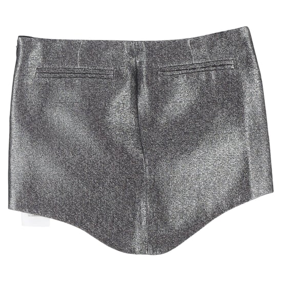 The Attico Wave Tech Shiny Minirock in Lurex, grau - Silber - Image 2