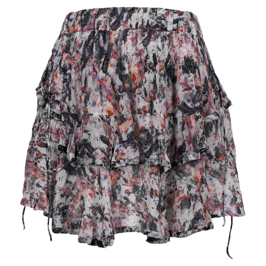 Iro Megan Minirock mit Rüschen und Print aus Viskose - Mehrfarbig - Image 1