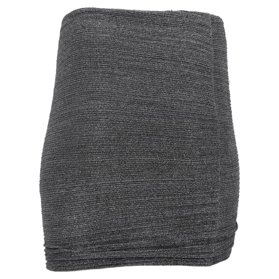 Iro Brendal Drapierter Metallic-Strick-Minirock aus silbernem Polyester - Image 3