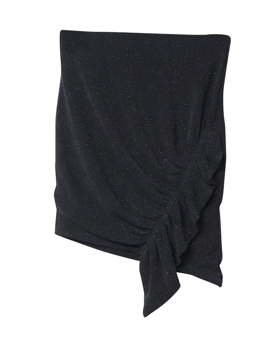 Iro Zilka Metallic Stretch-Strick-Minirock aus schwarzem Nylon - Image 5