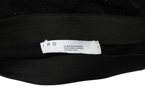 Iro Zilka Metallic Stretch-Strick-Minirock aus schwarzem Nylon - Image 6