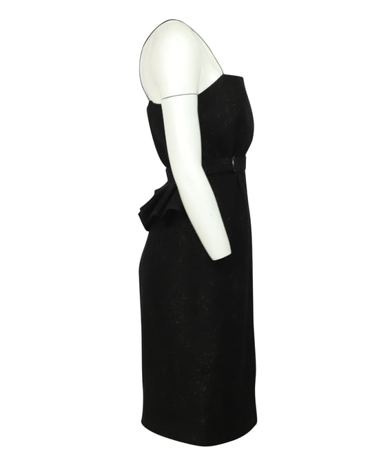 Schwarzes, tailliertes Etuikleid von Bottega Veneta aus Viskose - Image 2