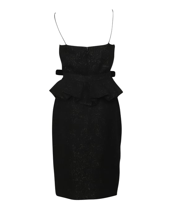 Schwarzes, tailliertes Etuikleid von Bottega Veneta aus Viskose - Image 3