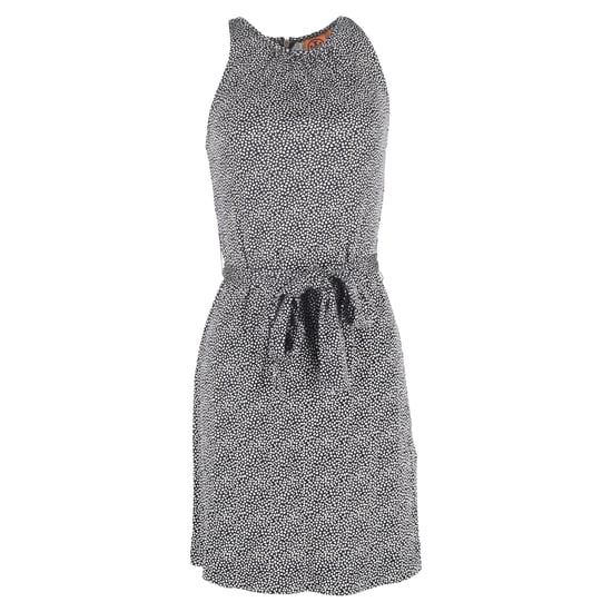 Schwarzes Seidenkleid von Tory Burch mit Print und Gürtel, knielang - Image 1