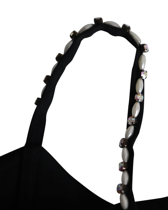 Ärmelloses V-Ausschnitt-Kleid von Maison Margiela aus schwarzem Acetat - Image 6