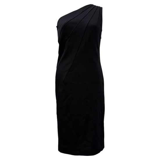 Diane von Furstenberg One-Shoulder-Kleid in Knielänge aus schwarzem Polyester - Image 1