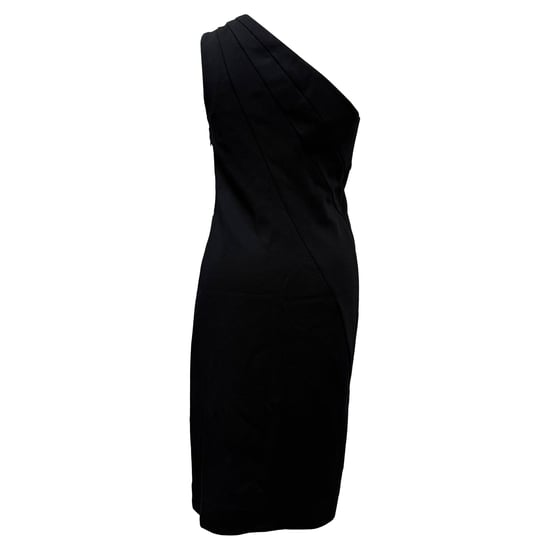 Diane von Furstenberg One-Shoulder-Kleid in Knielänge aus schwarzem Polyester - Image 3