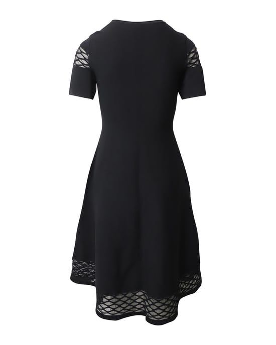 Maje Kleid mit transparentem Strickdesign aus schwarzer Viskose - Image 2