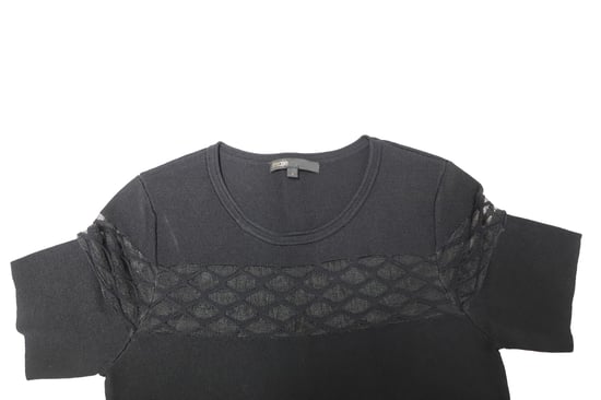 Maje Kleid mit transparentem Strickdesign aus schwarzer Viskose - Image 6