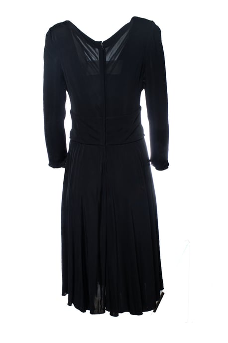 Dolce & Gabbana, schwarzes Kleid mit V-Ausschnitt - Image 3