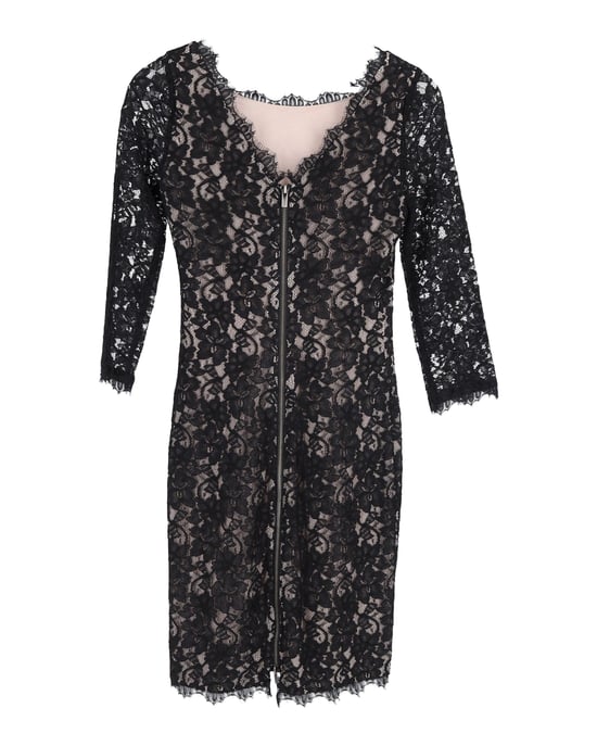 Diane von Furstenberg Etuikleid aus schwarzer Baumwollspitze - Image 2