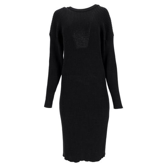 Bottega Veneta knielanges Strickkleid mit Cut-Outs aus schwarzer Wolle - Image 1