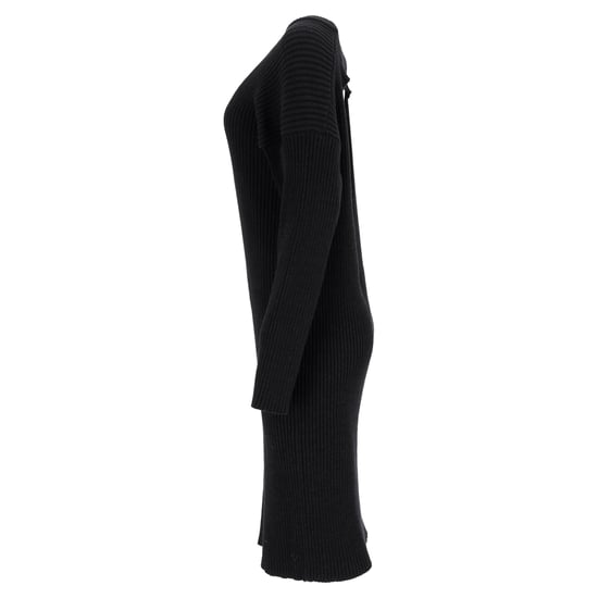 Bottega Veneta knielanges Strickkleid mit Cut-Outs aus schwarzer Wolle - Image 2